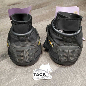 Pr Hoof Boots, 2 neoprene Easy Boot gaiters, mesh bag *like new, mnr dust