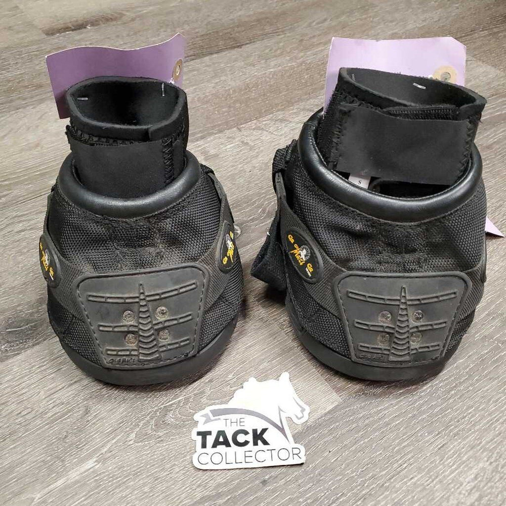 Pr Hoof Boots, 2 neoprene Easy Boot gaiters, mesh bag *like new, mnr dust