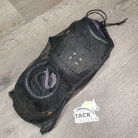 Pr Hoof Boots, 2 neoprene Easy Boot gaiters, mesh bag *like new, mnr dust