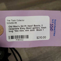 Pr Hoof Boots, 2 neoprene Easy Boot gaiters, mesh bag *like new, mnr dust
