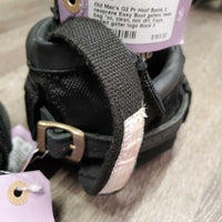 Pr Hoof Boots, 2 neoprene Easy Boot gaiters, mesh bag *xc, clean, mnr dirt, frays, peeled gaiter logo
