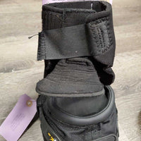 Pr Hoof Boots, 2 neoprene Easy Boot gaiters, mesh bag *xc, clean, mnr dirt, frays, peeled gaiter logo
