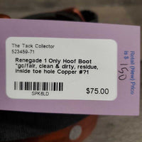 1 Only Hoof Boot *gc/fair, clean & dirty, residue, inside toe hole
