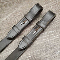 Thick Leather Plain Reins *vgc, clean, mnr scraped edges
