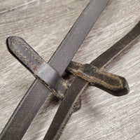 Thick Leather Plain Reins *vgc, clean, mnr scraped edges
