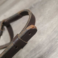 Flat Figure 8 Noseband Only *gc/fair, clean, rubs, sliced keeper, edge scrapes, older, trimmed, thin & peeled fleece
