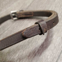 Flat Figure 8 Noseband Only *gc/fair, clean, rubs, sliced keeper, edge scrapes, older, trimmed, thin & peeled fleece
