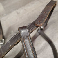 Flat Figure 8 Noseband Only *gc/fair, clean, rubs, sliced keeper, edge scrapes, older, trimmed, thin & peeled fleece
