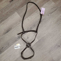 Flat Figure 8 Noseband Only *gc/fair, clean, rubs, sliced keeper, edge scrapes, older, trimmed, thin & peeled fleece
