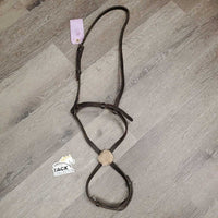 Flat Figure 8 Noseband Only *gc/fair, clean, rubs, sliced keeper, edge scrapes, older, trimmed, thin & peeled fleece
