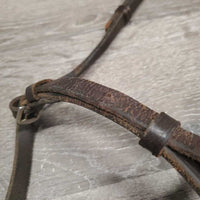 Flat Figure 8 Noseband Only *gc/fair, clean, rubs, sliced keeper, edge scrapes, older, trimmed, thin & peeled fleece