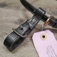 Thick Hvy Flash Strap & Buckle Noseband Attachment *xc/like new, v.mnr rubs, elastic keepr