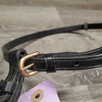 Thick Hvy Flash Strap & Buckle Noseband Attachment *xc/like new, v.mnr rubs, elastic keepr