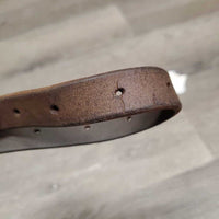 Leather Donut Side Reins *gc/fair, older, clean, rusty, CRACKING, xholes