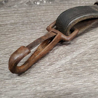 Running Martingale Attachment, snap *gc/fair, dry, stiff, rusty, trimmed/rivetted, xholes
