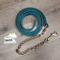Hvy Double Nylon Web Lead Rope, 20" Nose Chain *xc, clean, mnr rubs & scratches