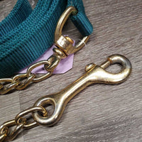 Hvy Double Nylon Web Lead Rope, 20" Nose Chain *xc, clean, mnr rubs & scratches
