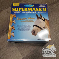 Hvy Mesh "Shimmer Weave" Fly Mask, 0 ears, box *like new/xc, v. mnr dirt
