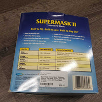 Hvy Mesh "Shimmer Weave" Fly Mask, 0 ears, box *like new/xc, v. mnr dirt
