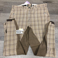 Hvy Full Seat Breeches *vgc, older, stretched seat, seam puckers
