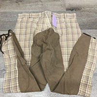 Hvy Full Seat Breeches *vgc, older, stretched seat, seam puckers
