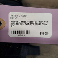 Fleece Cooler, 0 legs/tail *fair, hair, dirt, repairs, rust, mnr snags
