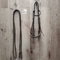 Soft Rsd Hunter Bridle, Braided Reins *vgc, dirty, rubs, dents