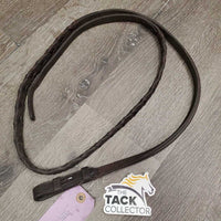 1 ONLY Soft Narrow Rsd Braided Leather Rein *vgc, mnr residue, twisted & faded