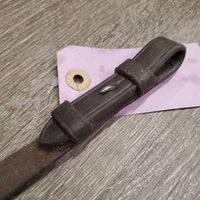 1 ONLY Soft Narrow Rsd Braided Leather Rein *vgc, mnr residue, twisted & faded
