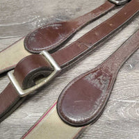 Leather & Elastic Breastplate, Running Attach, snaps *gc/fair, v.dirty, v.hairy, stains, vet wrap, xholes, stiff

