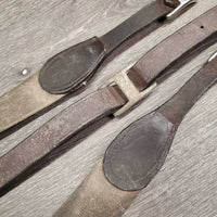 Leather & Elastic Breastplate, Running Attach, snaps *gc/fair, v.dirty, v.hairy, stains, vet wrap, xholes, stiff