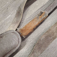 Leather & Elastic Breastplate, Running Attach, snaps *gc/fair, v.dirty, v.hairy, stains, vet wrap, xholes, stiff