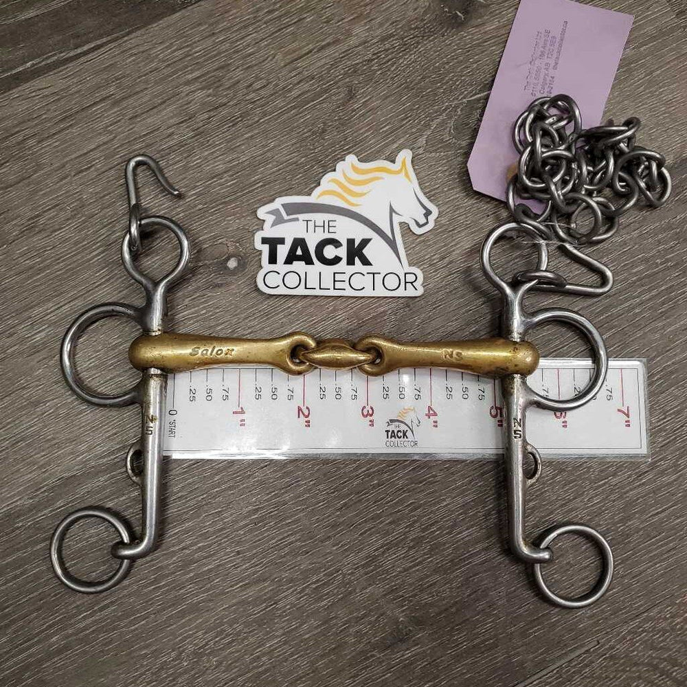 Pony - Fine Narrow French Link Pelham Bit, Chain, center lozenge *gc, dirty