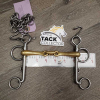 Pony - Fine Narrow French Link Pelham Bit, Chain, center lozenge *gc, dirty
