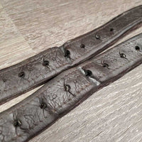 Pr Soft Lined Stirrup Leathers *gc/fair, clean, mnr stretched holes, torn/ripped section, unstitched edges
