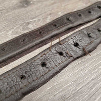 Pr Soft Lined Stirrup Leathers *gc/fair, clean, mnr stretched holes, torn/ripped section, unstitched edges
