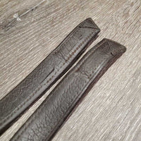 Pr Soft Lined Stirrup Leathers *gc/fair, clean, mnr stretched holes, torn/ripped section, unstitched edges
