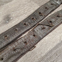 Pr Soft Lined Stirrup Leathers *gc/fair, clean, mnr stretched holes, torn/ripped section, unstitched edges
