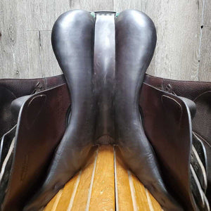 17.5" MW 5.5" Amerigo Close Contact, 2 Billet Guards, Yellow Amerigo Cover, Wool Flocking, Full Calfskin, Large Front & Med Back Blocks, Flaps: 13.5"L x 13"W Serial #: 17.5 N 14850412 JDJAP 2 M
