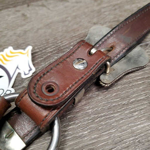 Soft Scalloped Leather Show Halter, silver buckles & conchos *vgc/xc, dusty, missing Rivet, mnr stains & scrapes