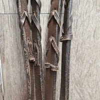Rsd Leather Bridle, Braided Reins *vgc, v.stiff, clean, edges scrapes