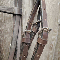 Rsd Leather Bridle, Braided Reins *vgc, v.stiff, clean, edges scrapes
