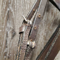 Rsd Leather Bridle, Braided Reins *vgc, v.stiff, clean, edges scrapes
