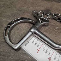 Low Port Kimberwick Bit, chain *xc, clean, mnr stains?smudges & rubs