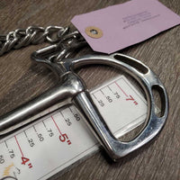 Low Port Kimberwick Bit, chain *xc, clean, mnr stains?smudges & rubs