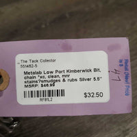 Low Port Kimberwick Bit, chain *xc, clean, mnr stains?smudges & rubs

