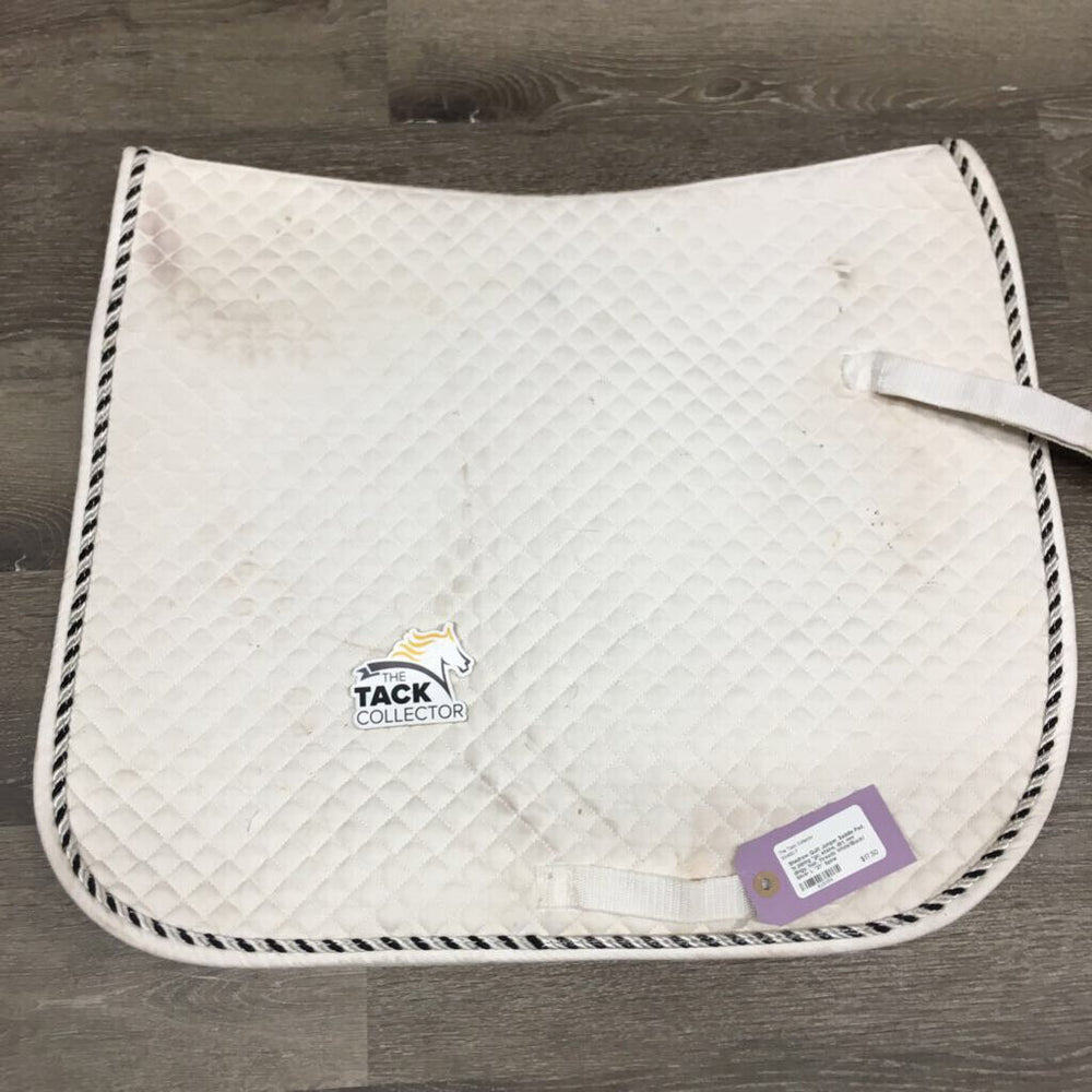 Quilt Jumper Saddle Pad, 1x piping *gc, stains, dirt, mnr dingy, hair, threads
