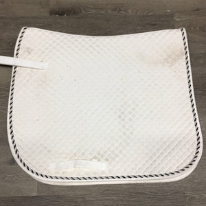 Quilt Jumper Saddle Pad, 1x piping *gc, stains, dirt, mnr dingy, hair, threads
