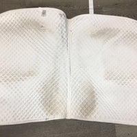 Quilt Jumper Saddle Pad, 1x piping *gc, stains, dirt, mnr dingy, hair, threads