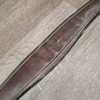 v.Thick Padded Leather Girth, 1x els *gc, clean, rubs, scuffs, creases, dust, stains, scratches, hairy seams